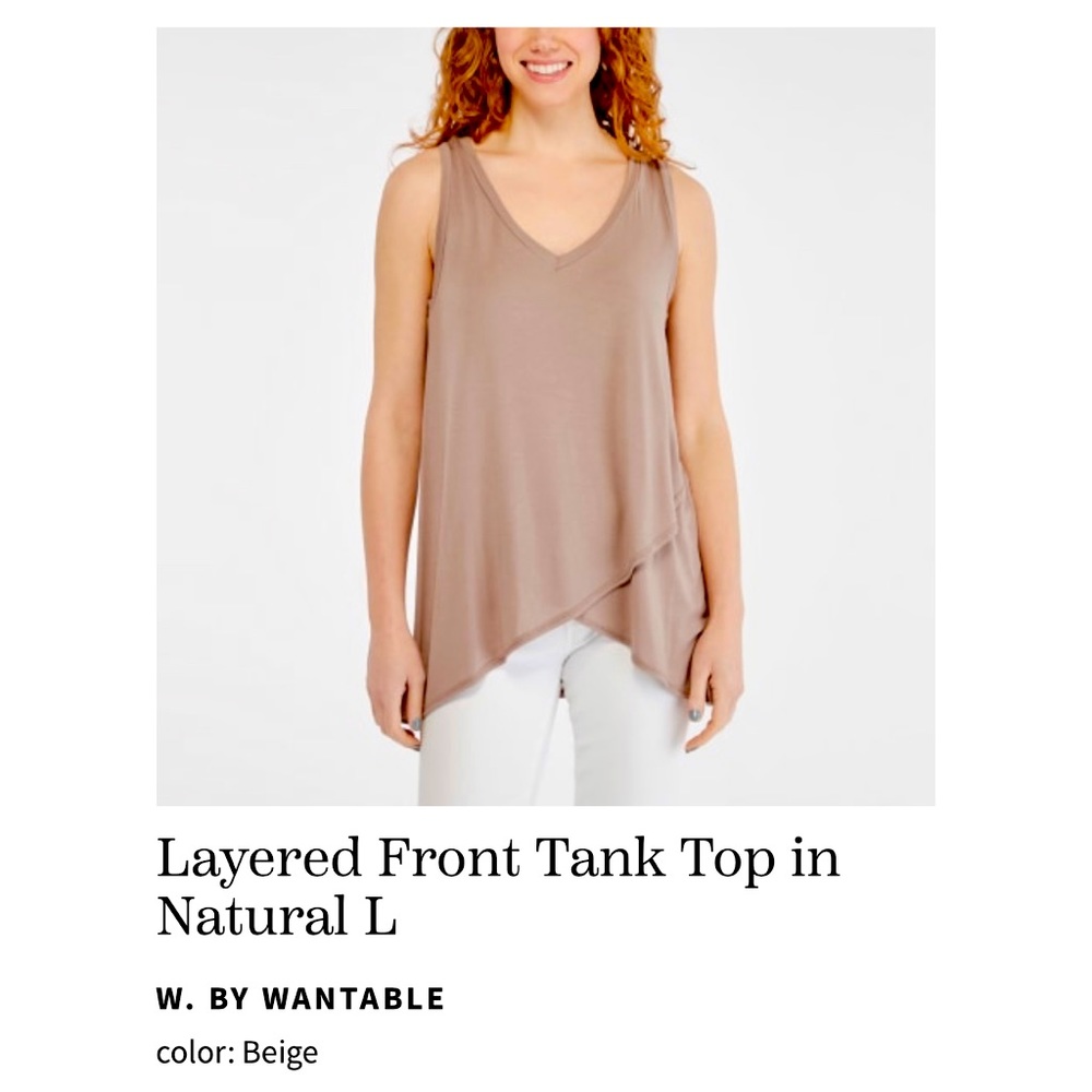 WANTABLE - Layered Front Tank Top